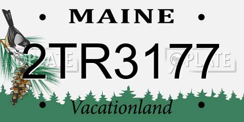 2TR3177 Maine License Plate