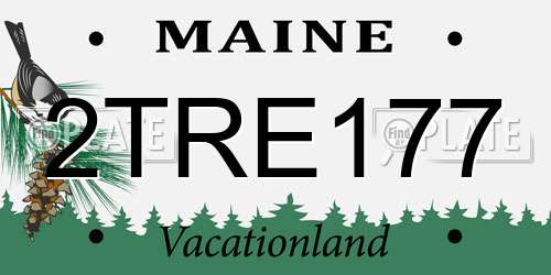 2TRE177 Maine License Plate