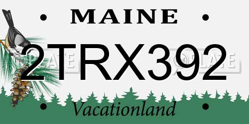 2TRX392 Maine License Plate