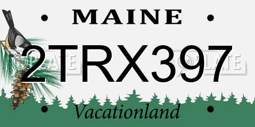 2TRX397 Maine License Plate