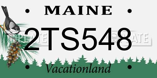 2TS548 Maine License Plate