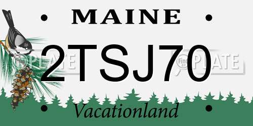2TSJ70 Maine License Plate