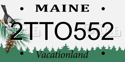 2TTO552 Maine License Plate