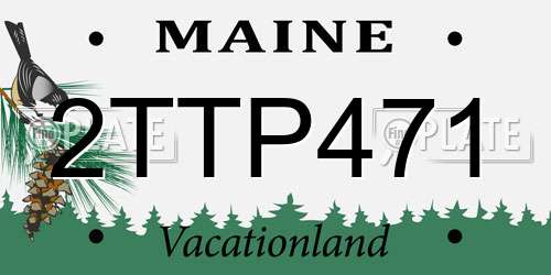 2TTP471 Maine License Plate