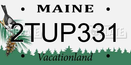 2TUP331 Maine License Plate