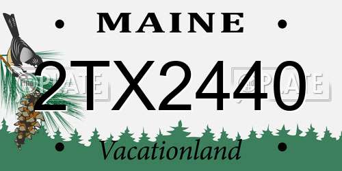2TX2440 Maine License Plate