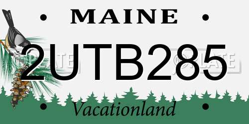 2UTB285 Maine License Plate