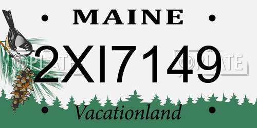 2XI7149 Maine License Plate