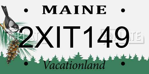2XIT149 Maine License Plate