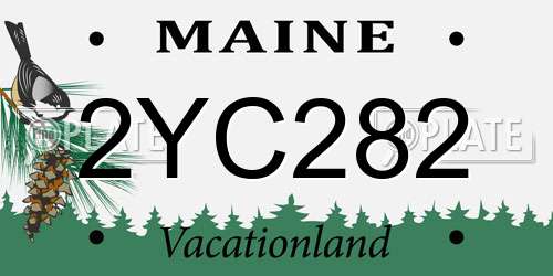 2YC282 Maine License Plate