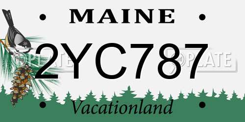 2YC787 Maine License Plate