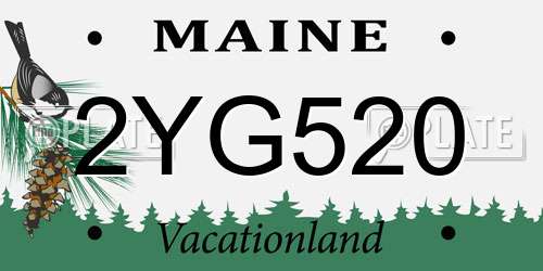 2YG520 Maine License Plate