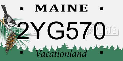 2YG570 Maine License Plate