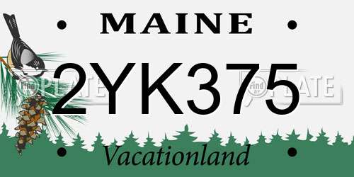 2YK375 Maine License Plate
