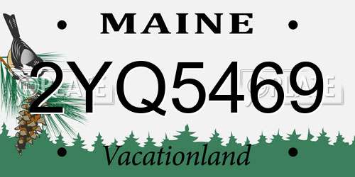 2YQ5469 Maine License Plate