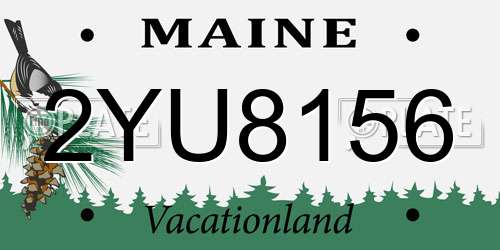 2YU8156 Maine License Plate