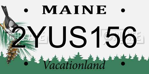 2YUS156 Maine License Plate