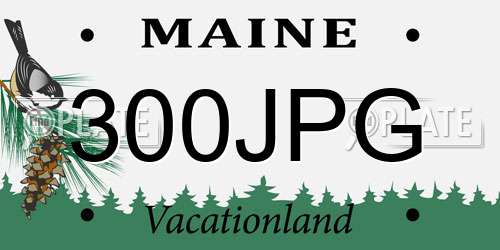 300JPG Maine License Plate