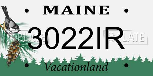 3022IR Maine License Plate