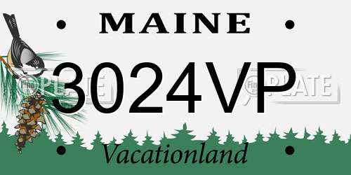 3024VP Maine License Plate