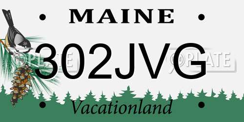 302JVG Maine License Plate