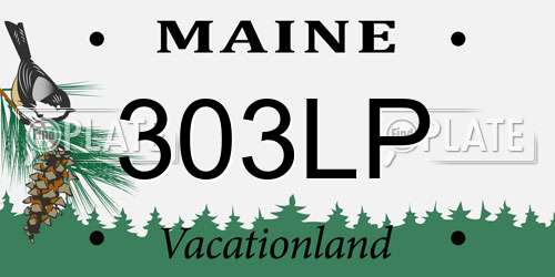 303LP Maine License Plate