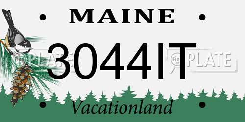 3044IT Maine License Plate