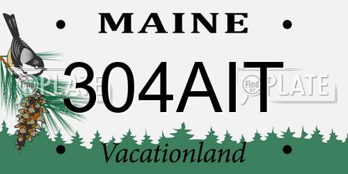 304AIT Maine License Plate