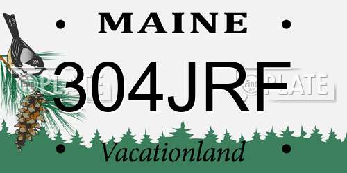 304JRF Maine License Plate