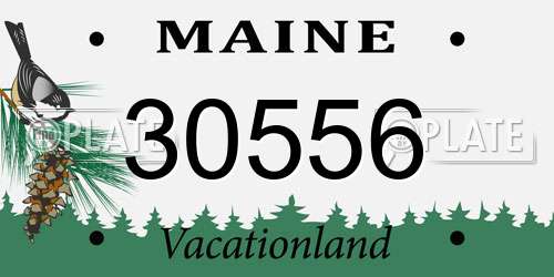 30556 Maine License Plate