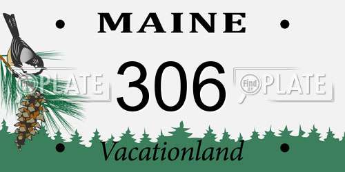 306 Maine License Plate