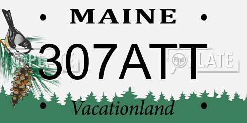 307ATT Maine License Plate