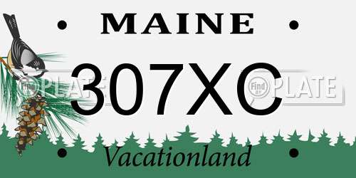 307XC Maine License Plate