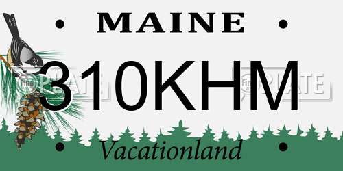 310KHM Maine License Plate
