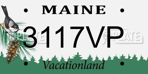 3117VP Maine License Plate