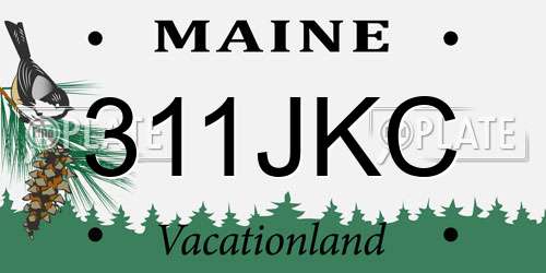 311JKC Maine License Plate