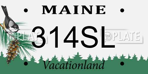 314SL Maine License Plate