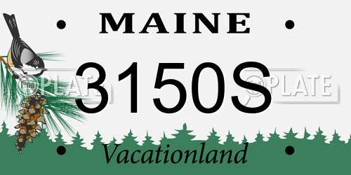 3150S Maine License Plate