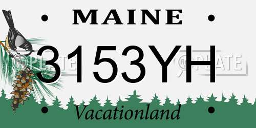 3153YH Maine License Plate