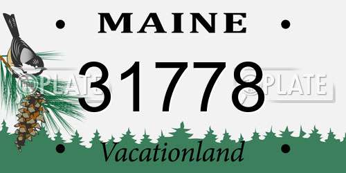 31778 Maine License Plate
