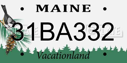 31BA332 Maine License Plate