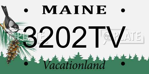 3202TV Maine License Plate
