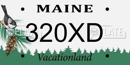 320XD Maine License Plate