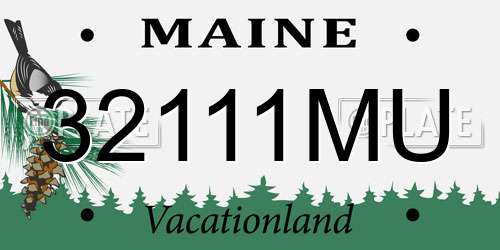 32111MU Maine License Plate