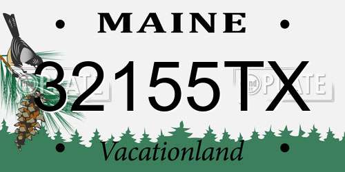 32155TX Maine License Plate