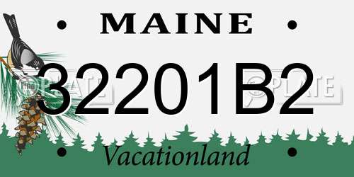 32201B2 Maine License Plate