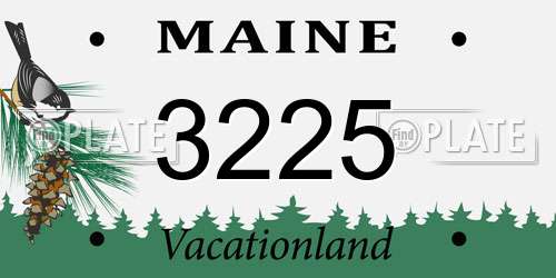 3225 Maine License Plate