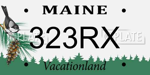 323RX Maine License Plate