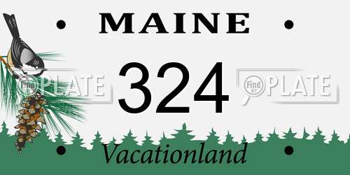 324 Maine License Plate
