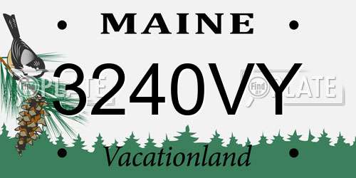 3240VY Maine License Plate